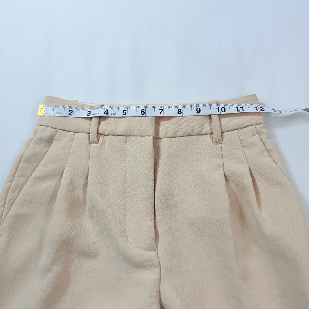 Aritzia Wilfred Effortless Pant Cropped Sz 00 Cream Pleated Minimalist Art 97558 - Picture 5 of 9